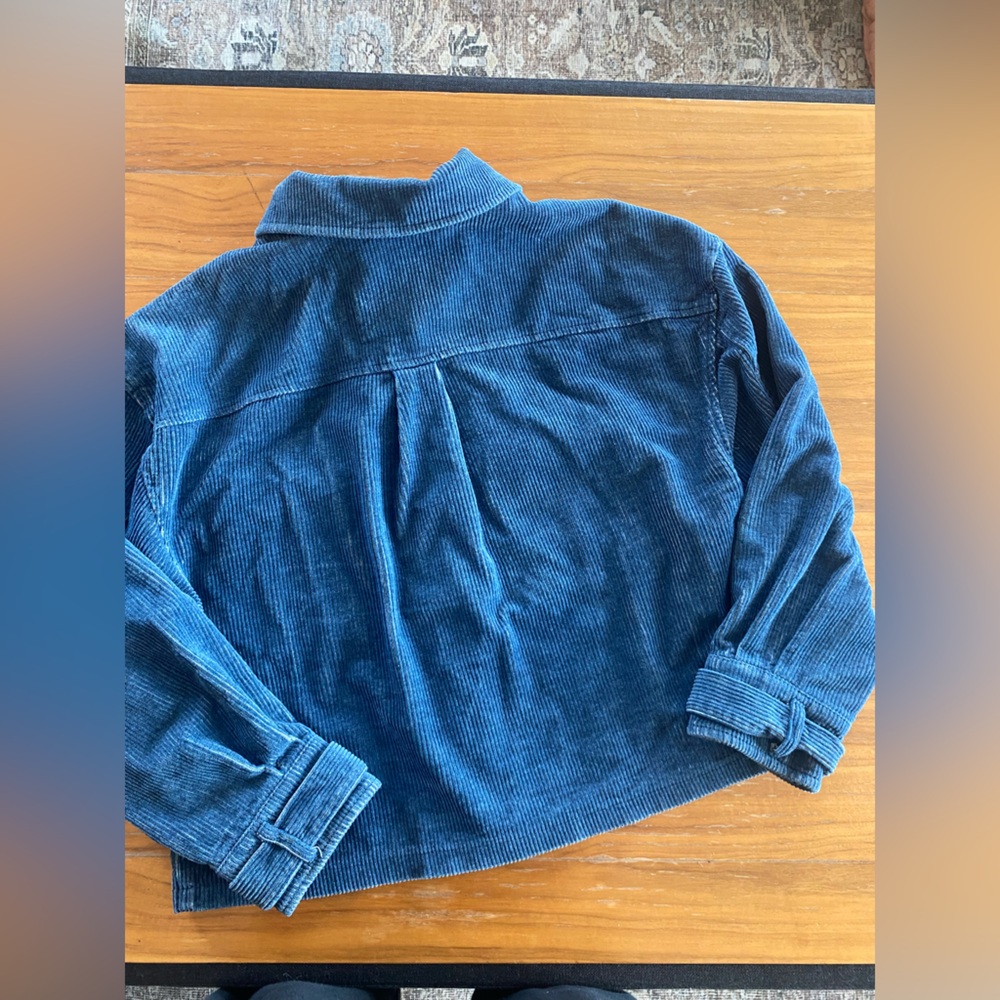 AVEC LES FILLES cropped corduroy shacket size large - Picture 8 of 11